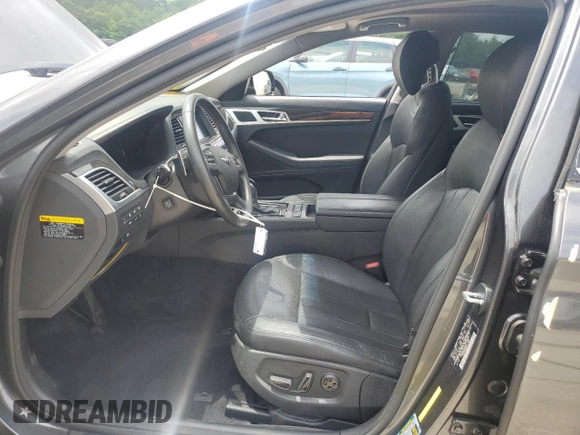 2017 Genesis G80 3.8L with VIN KMHGN4JE5HU195871, listed as a Copart auction lot 55962605 with 120,346 mi miles and Salvage title. Bid and sale history available at DreamBid. Image 7.