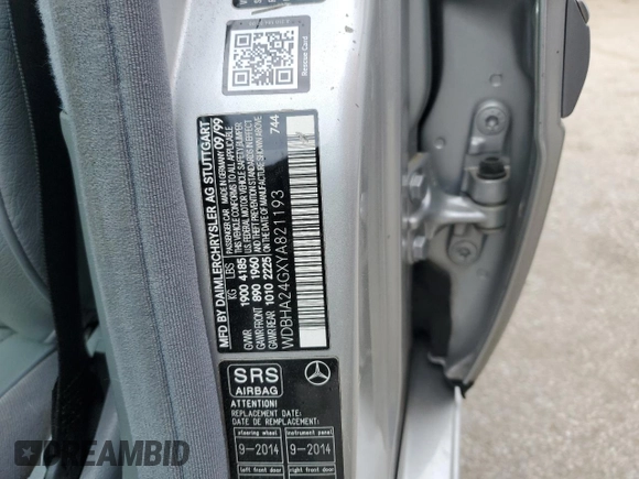 2000 Mercedes-Benz C 230 Kompressor with VIN WDBHA24GXYA821193, listed as a Copart auction lot 51160054 with 152,237 mi miles and Salvage Title. Bid and sale history available at carsss.com. Image 12.