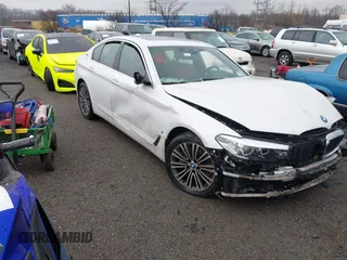 2018 BMW 5 Series 530e xDrive with VIN WBAJB1C50JG624043, listed as a IAAI auction lot 41814687 with 41,301 mi miles and . Bid and sale history available at carsss.com. Image 1.