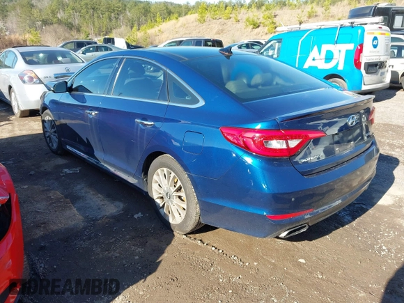 2015 Hyundai Sonata 2.4L Sport with VIN 5NPE34AF9FH018371, listed as a IAAI auction lot 41761866 with 248,069 mi miles. Bid and sale history available at carsss.com. Image 3.