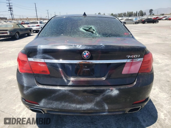 2012 BMW 7 Series 740i with VIN WBAKA4C59CDS99342, listed as a Copart auction lot 63705894 with 0 mi miles and Salvage Title. Bid and sale history available at carsss.com. Image 6.