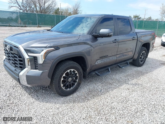 2024 Toyota Tundra 4WD SR5 with VIN 5TFLA5DB6RX177580, listed as a IAAI auction lot 41874283 with 6,880 mi miles. Bid and sale history available at carsss.com. Image 2.