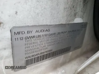 2013 Audi S4 Premium Plus z VIN WAUBGAFL4DA163369, wystawiony jako Copart lot #56471525 z przebiegiem 157 916 mil mil oraz Szkoda całkowita • Salvage title. Historia ofert i sprzedaży dostępna na DreamBid. Obrazek 12.