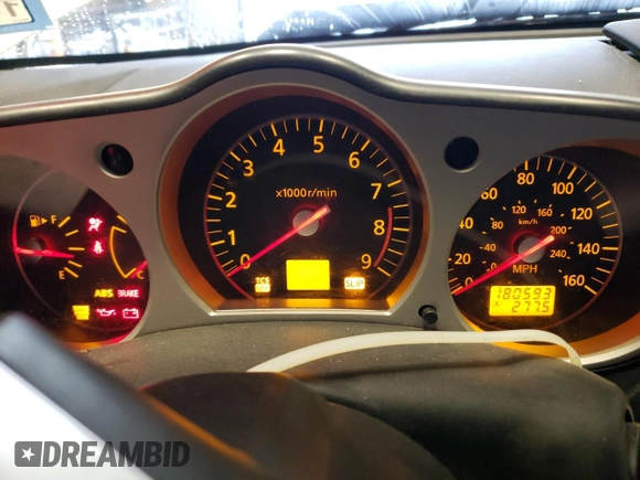 2007 Nissan 350Z with VIN JN1BZ34D77M500028, listed as a Copart auction lot 62935404 with 180,593 mi miles and Salvage Title. Bid and sale history available at DreamBid. Image 9.