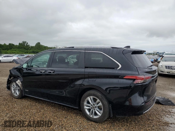 2021 Toyota Sienna Limited with VIN 5TDZRKEC6MS012684, listed as a Copart auction lot 61996195 with 80,609 mi miles and Salvage title. Bid and sale history available at DreamBid. Image 2.