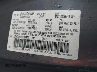2006 Dodge Dakota ST with VIN 1D7HE22N66S594976, listed as a IAAI auction lot 41057615 with 212,059 mi miles and . Bid and sale history available at DreamBid. Image 9.