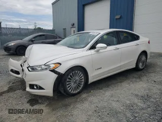 2014 Ford Fusion Titanium Hybrid with VIN 3FA6P0RU3ER229703, listed as a Copart auction lot 61525775 with 142,715 mi miles and Salvage title. Bid and sale history available at DreamBid. Image 1.