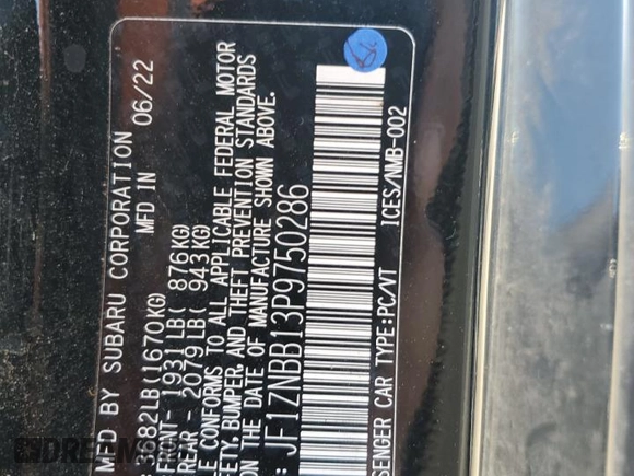 2023 Toyota 86 z VIN JF1ZNBB13P9750286, wystawiony jako Copart lot #57180095 z przebiegiem 11 630 mil mil oraz Szkoda całkowita • Salvage title. Historia ofert i sprzedaży dostępna na DreamBid. Obrazek 13.