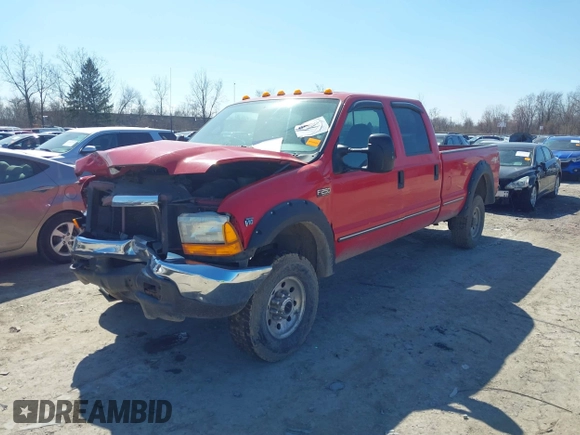 1999 Ford Super Duty F-250 XL with VIN 1FTNW21S5XED28172, listed as a IAAI auction lot 41887957 with 233,990 mi miles. Bid and sale history available at carsss.com. Image 2.