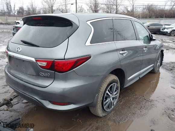 2018 Infiniti QX60 with VIN 5N1DL0MM7JC508953, listed as a IAAI auction lot 41557184 with 91,193 mi miles. Bid and sale history available at carsss.com. Image 4.