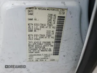 2019 Nissan Frontier SV with VIN 1N6AD0ER9KN728127, listed as a Copart auction lot 48811365 with 94,106 mi miles and Salvage title. Bid and sale history available at DreamBid. Image 12.