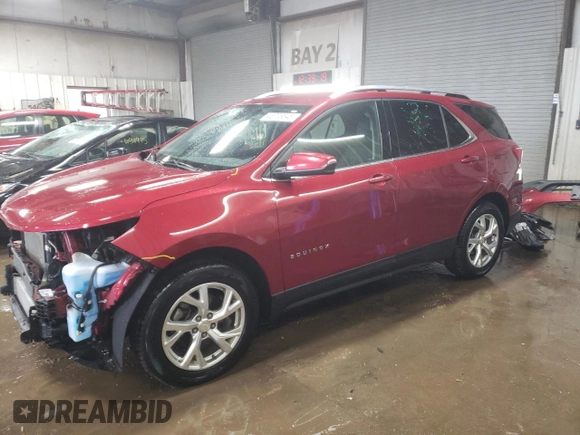 2020 Chevrolet Equinox LT with VIN 3GNAXLEX8LS587222, listed as a Copart auction lot 46708645 with 50,818 mi miles and Salvage Title. Bid and sale history available at carsss.com. Image 1.