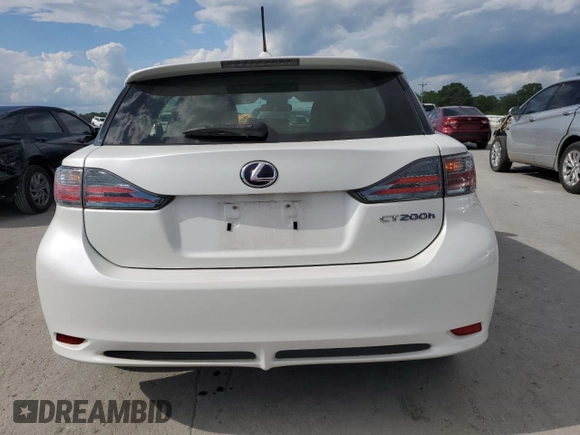 2012 Lexus CT 200h with VIN JTHKD5BH6C2099265, listed as a Copart auction lot 57091615 with 164,532 mi miles and Salvage title. Bid and sale history available at DreamBid. Image 6.