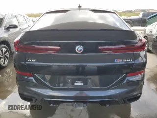 2023 BMW X6 M50i with VIN 5UXCY8C01P9S00552, listed as a Copart auction lot 84193154 with 16,590 mi miles and Salvage Title. Bid and sale history available at carsss.com. Image 6.