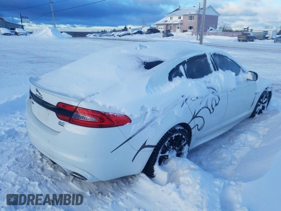 2015 Jaguar XF with VIN SAJXJ0FF0F8U85632, listed as a Copart auction lot 81074904 with 109,630 mi miles and Salvage Title. Bid and sale history available at carsss.com. Image 3.