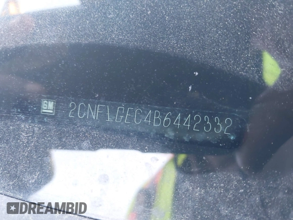 2011 Chevrolet Equinox LTZ with VIN 2CNFLGEC4B6442332, listed as a IAAI auction lot 42124006 with 105,351 mi miles. Bid and sale history available at carsss.com. Image 12.