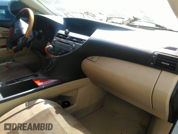 2010 Lexus RX 350 with VIN 2T2ZK1BA0AC027019, listed as a IAAI auction lot 34542729 with 1 mi miles. Bid and sale history available at carsss.com. Image 5.