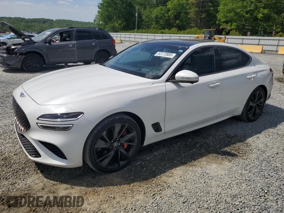 2023 Genesis G70 3.3T z VIN KMTG54TE1PU122398, wystawiony jako Copart lot #54172885 z przebiegiem 10 486 mil mil oraz Szkoda całkowita • Salvage title. Historia ofert i sprzedaży dostępna na DreamBid. Obrazek 1.