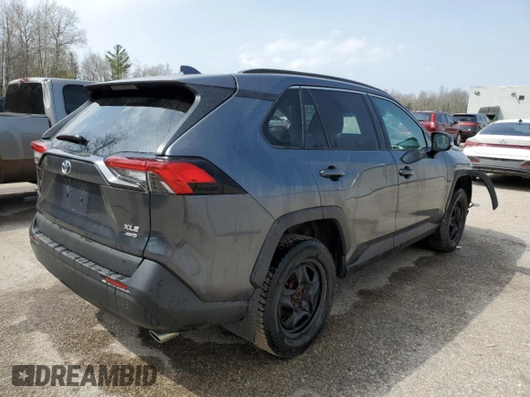 2020 Toyota RAV4 with VIN 2T3R1RFV9LC128802, listed as a Copart auction lot 54586675 with 164,217 mi miles and Salvage title. Bid and sale history available at DreamBid. Image 3.