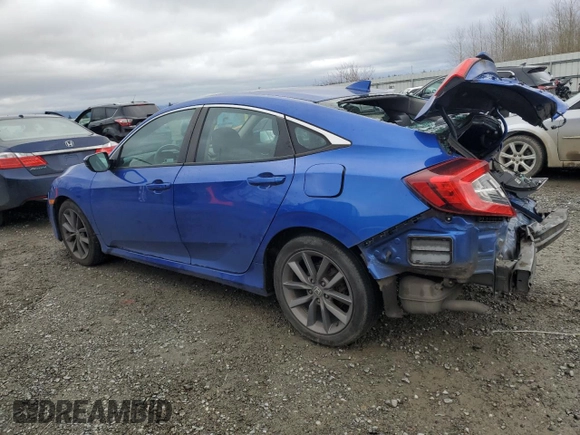 2020 Honda Civic Sedan EX-L with VIN 19XFC1F7XLE204196, listed as a Copart auction lot 49874965 with 70,907 mi miles and Salvage Title. Bid and sale history available at carsss.com. Image 2.