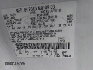 2011 Ford F-150 XL with VIN 1FTMF1CM7BKD67313, listed as a IAAI auction lot 41162578 with 181,771 mi miles. Bid and sale history available at carsss.com. Image 9.