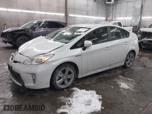 2013 Toyota Prius One with VIN JTDKN3DU5D5609960, listed as a IAAI auction lot 41533827 with 231,754 mi miles. Bid and sale history available at carsss.com. Image 2.
