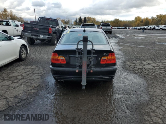 2002 BMW 3 Series 330xi with VIN WBAEW53482PG08312, listed as a Copart auction lot 80872734 with 180,306 mi miles and Salvage title. Bid and sale history available at DreamBid. Image 6.