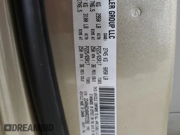 2010 Dodge Grand Caravan Crew with VIN 2D4RN6DX8AR372392, listed as a Copart auction lot 53079155 with 30,142 mi miles and Salvage Title. Bid and sale history available at DreamBid. Image 13.