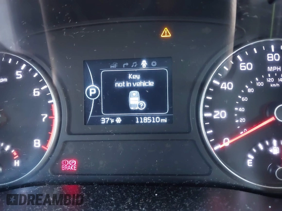 2016 Kia Optima EX with VIN 5XXGU4L32GG032974, listed as a IAAI auction lot 41881338 with 118,590 mi miles. Bid and sale history available at carsss.com. Image 7.