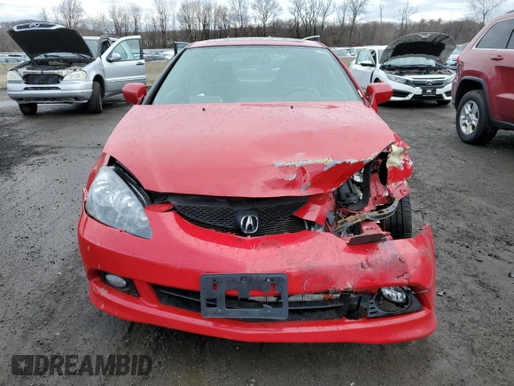 2005 Acura RSX with VIN JH4DC54835S007993, listed as a Copart auction lot 47951165 with 102,262 mi miles and Salvage Title. Bid and sale history available at carsss.com. Image 5.