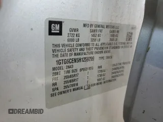2017 GMC Canyon 4WD SLE with VIN 1GTG6CEN5H1259799, listed as a Copart auction lot 86647814 with 73,833 mi miles and Salvage Title. Bid and sale history available at carsss.com. Image 12.