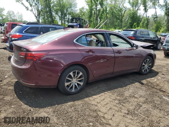 2016 Acura TLX with VIN 19UUB1F34GA007865, listed as a Copart auction lot 61728575 with 123,938 mi miles and Salvage title. Bid and sale history available at DreamBid. Image 3.