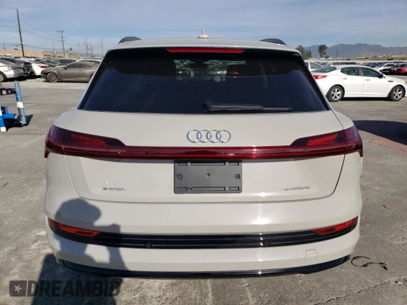 2021 Audi e-tron Premium with VIN WA1AAAGE4MB023438, listed as a Copart auction lot 72274743 with 34,502 mi miles. Bid and sale history available at carsss.com. Image 6.