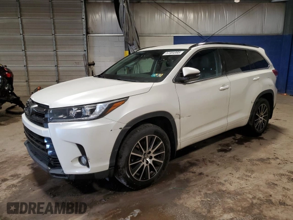 2018 Toyota Highlander SE with VIN 5TDJZRFHXJS542815, listed as a Copart auction lot 57304995 with 124,052 mi miles and Salvage title. Bid and sale history available at DreamBid. Image 1.