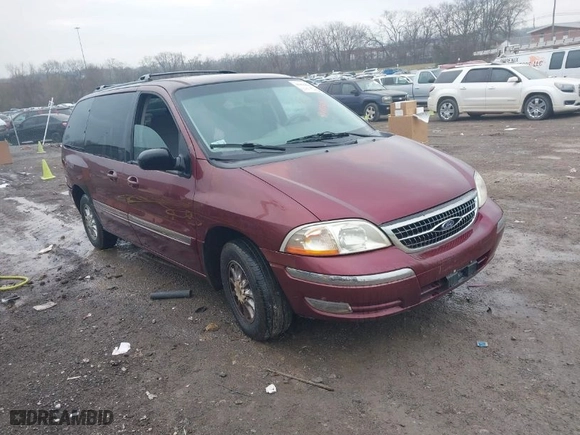 2000 Ford Windstar Wagon SE with VIN 2FMZA5242YBA26977, listed as a IAAI auction lot 41499880 with 1 mi miles. Bid and sale history available at carsss.com. Image 1.