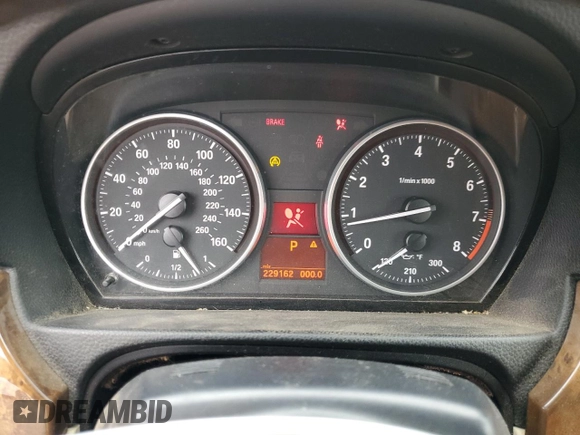 2007 BMW 3 Series 328i with VIN WBAWR33587PX78277, listed as a Copart auction lot 62495445 with 229,162 mi miles and Salvage title. Bid and sale history available at DreamBid. Image 9.