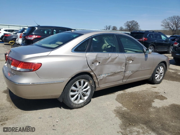 2008 Hyundai Azera Limited with VIN KMHFC46F58A288605, listed as a Copart auction lot 50295685 with 163,023 mi miles and Non Repairable. Bid and sale history available at carsss.com. Image 3.