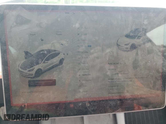 2023 Tesla Model 3 z VIN 5YJ3E1EA0PF452595, wystawiony jako Copart lot #58491175 z przebiegiem 40 288 mil mil oraz Szkoda całkowita • Salvage title. Historia ofert i sprzedaży dostępna na DreamBid. Obrazek 9.