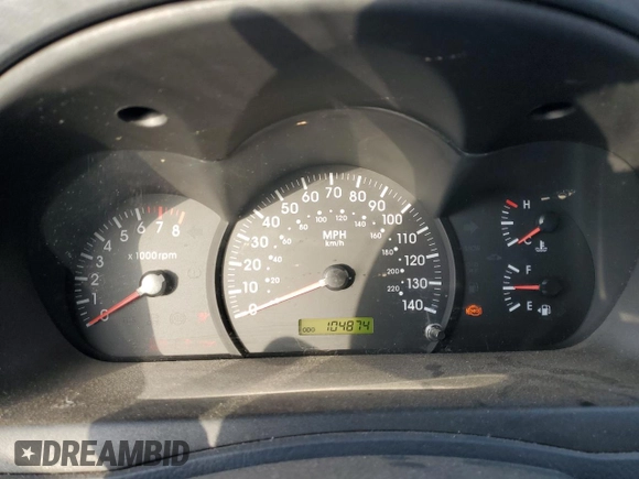 2005 Kia Spectra with VIN KNAFE161655093051, listed as a Copart auction lot 77821904 with 104,874 mi miles and Salvage Title. Bid and sale history available at carsss.com. Image 9.