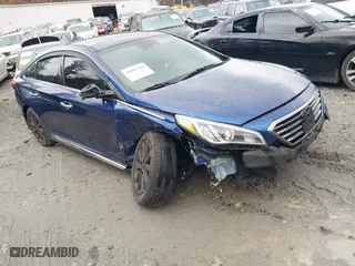 2016 Hyundai Sonata 2.4L Sport with VIN 5NPE34AF0GH345663, listed as a IAAI auction lot 40961498 with 106,644 mi miles. Bid and sale history available at carsss.com. Image 1.