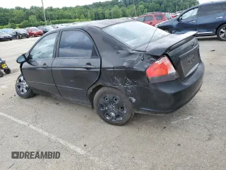 2007 Kia Spectra EX with VIN KNAFE121875480760, listed as a Copart auction lot 57408814 with 0 mi miles and Salvage Title. Bid and sale history available at carsss.com. Image 2.
