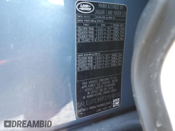 2023 Land Rover Defender S z VIN SALEJ7EX6P2159856, wystawiony jako Copart lot #43543255 z przebiegiem 20 281 mil mil oraz Szkoda całkowita • Salvage title. Historia ofert i sprzedaży dostępna na DreamBid. Obrazek 13.