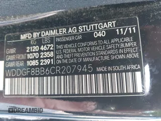 2012 Mercedes-Benz C 300 Sport with VIN WDDGF8BB6CR207945, listed as a IAAI auction lot 42394613 with 232,233 mi miles and . Bid and sale history available at DreamBid. Image 9.