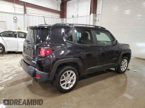 2020 Jeep Renegade Latitude with VIN ZACNJBBB4LPL97771, listed as a Copart auction lot 54776085 with 106,326 mi miles and Salvage title. Bid and sale history available at DreamBid. Image 3.