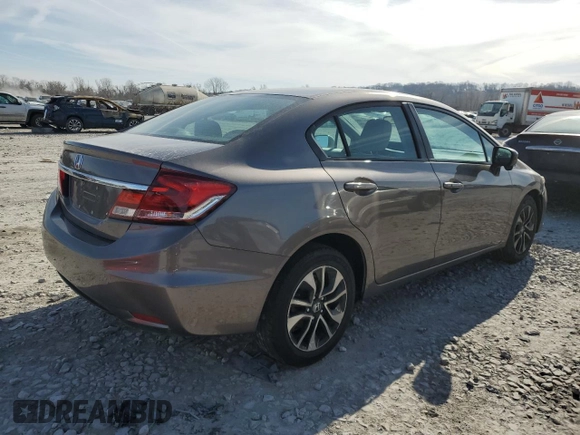 2015 Honda Civic EX with VIN 19XFB2F82FE044594, listed as a Copart auction lot 49884945 with 82,094 mi miles and Salvage Title. Bid and sale history available at DreamBid. Image 3.