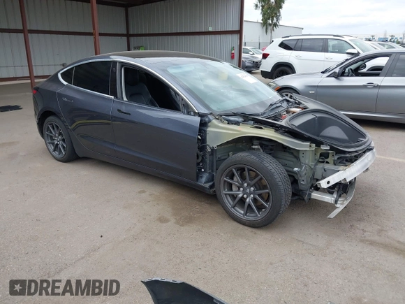 2018 Tesla Model 3 Long Range Battery with VIN 5YJ3E1EA7JF019962, listed as a IAAI auction lot 42024190 with 161,473 mi miles and . Bid and sale history available at DreamBid. Image 1.