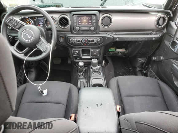 2021 Jeep Wrangler Unlimited Willys Sport with VIN 1C4HJXDN1MW679133, listed as a Copart auction lot 58345635 with 62,375 mi miles and Salvage title. Bid and sale history available at DreamBid. Image 8.