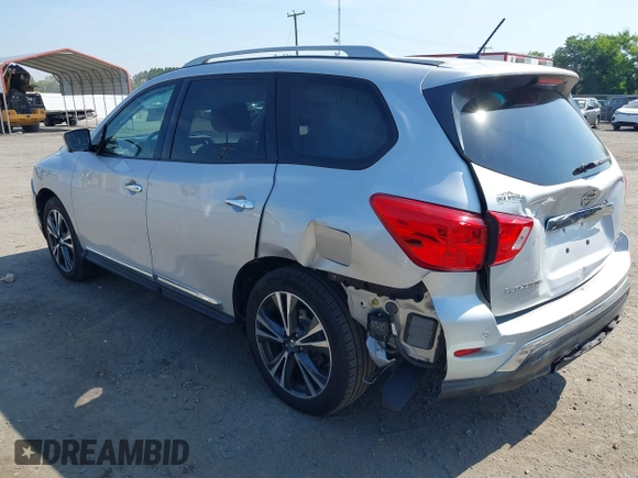 2018 Nissan Pathfinder SL with VIN 5N1DR2MMXJC631379, listed as a IAAI auction lot 42585871 with 92,610 mi miles and . Bid and sale history available at DreamBid. Image 3.
