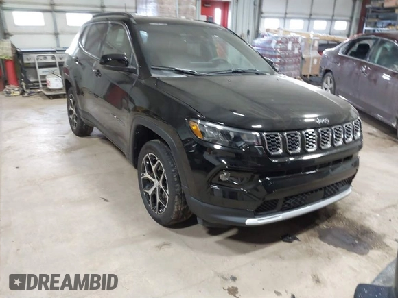 2024 Jeep Compass Limited with VIN 3C4NJDCNXRT126643, listed as a IAAI auction lot 41370816 with 7,355 mi miles and . Bid and sale history available at DreamBid. Image 1.