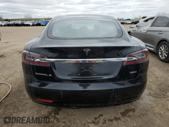 2017 Tesla Model S 100D with VIN 5YJSA1E21HF218273, listed as a Copart auction lot 55598075 with Not provided miles and Salvage title. Bid and sale history available at DreamBid. Image 6.